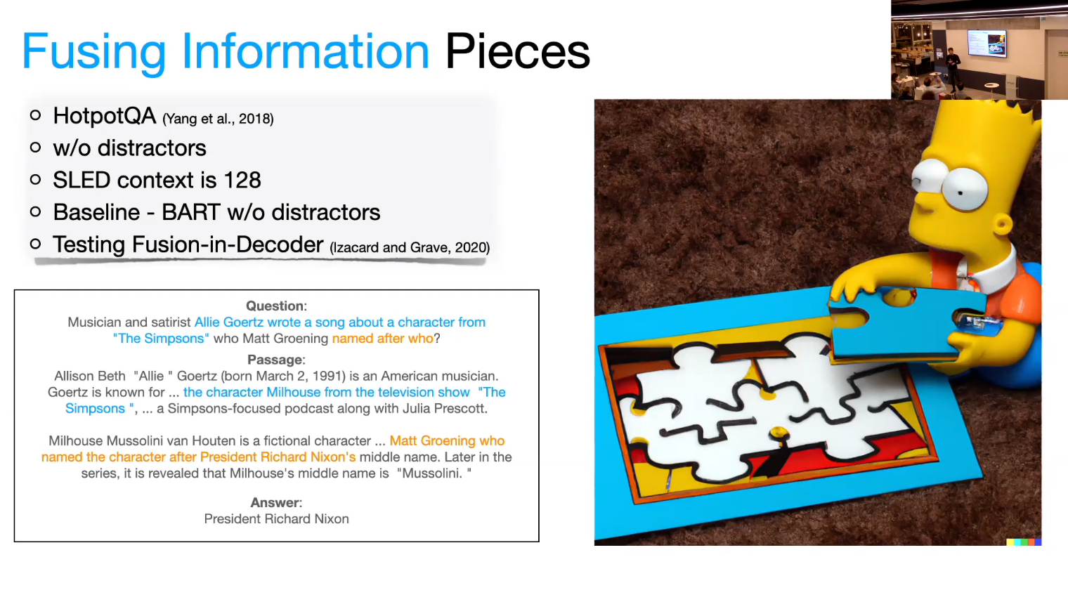 Fusing Information Pieces